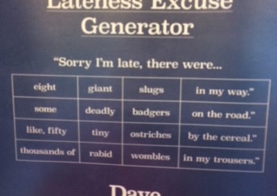 Lateness Excuse Generator