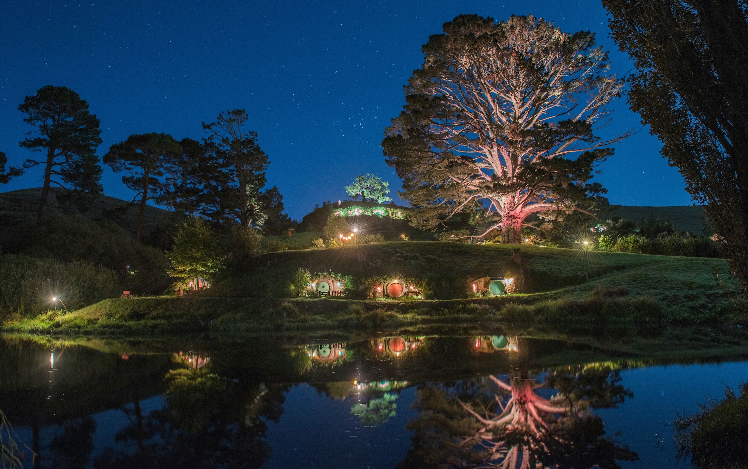 Hobbiton at night